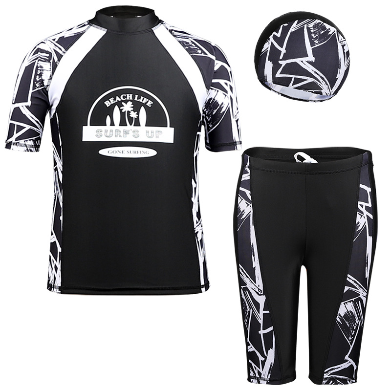 Rash Guard - Children Swimwear 3-Piece Boys Rash Guard