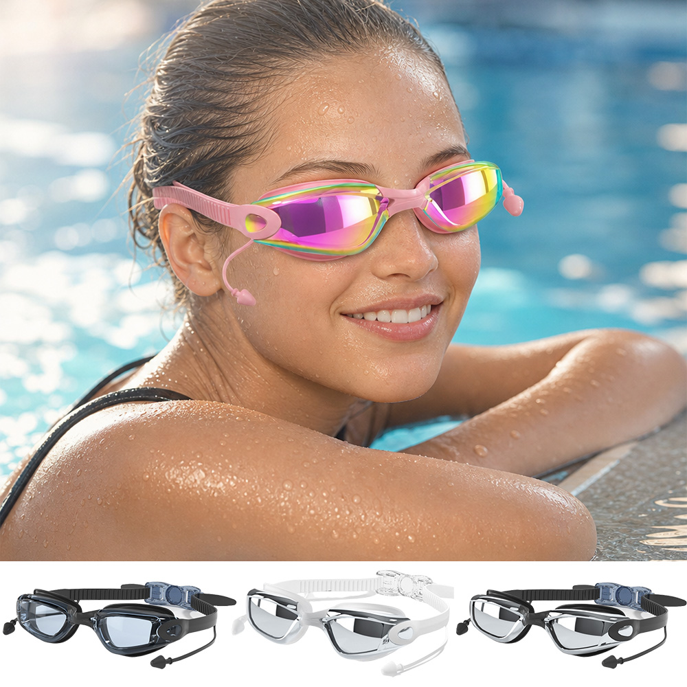 Goggles Swim - Men Women Swim Goggles with Integrated