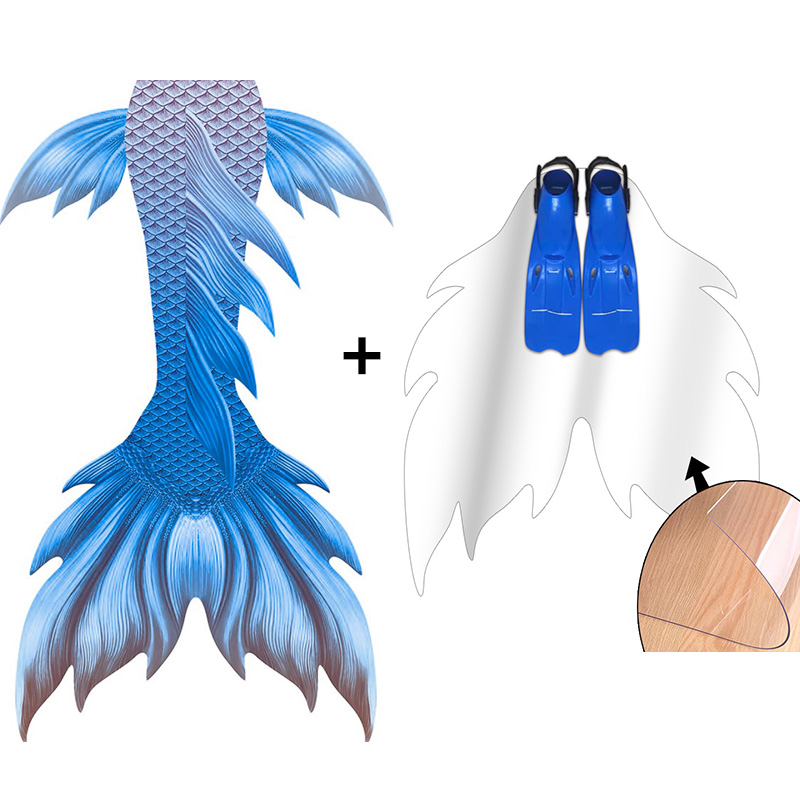 New Design Blue Colour SKins T - Flippers Swimming recension och pris