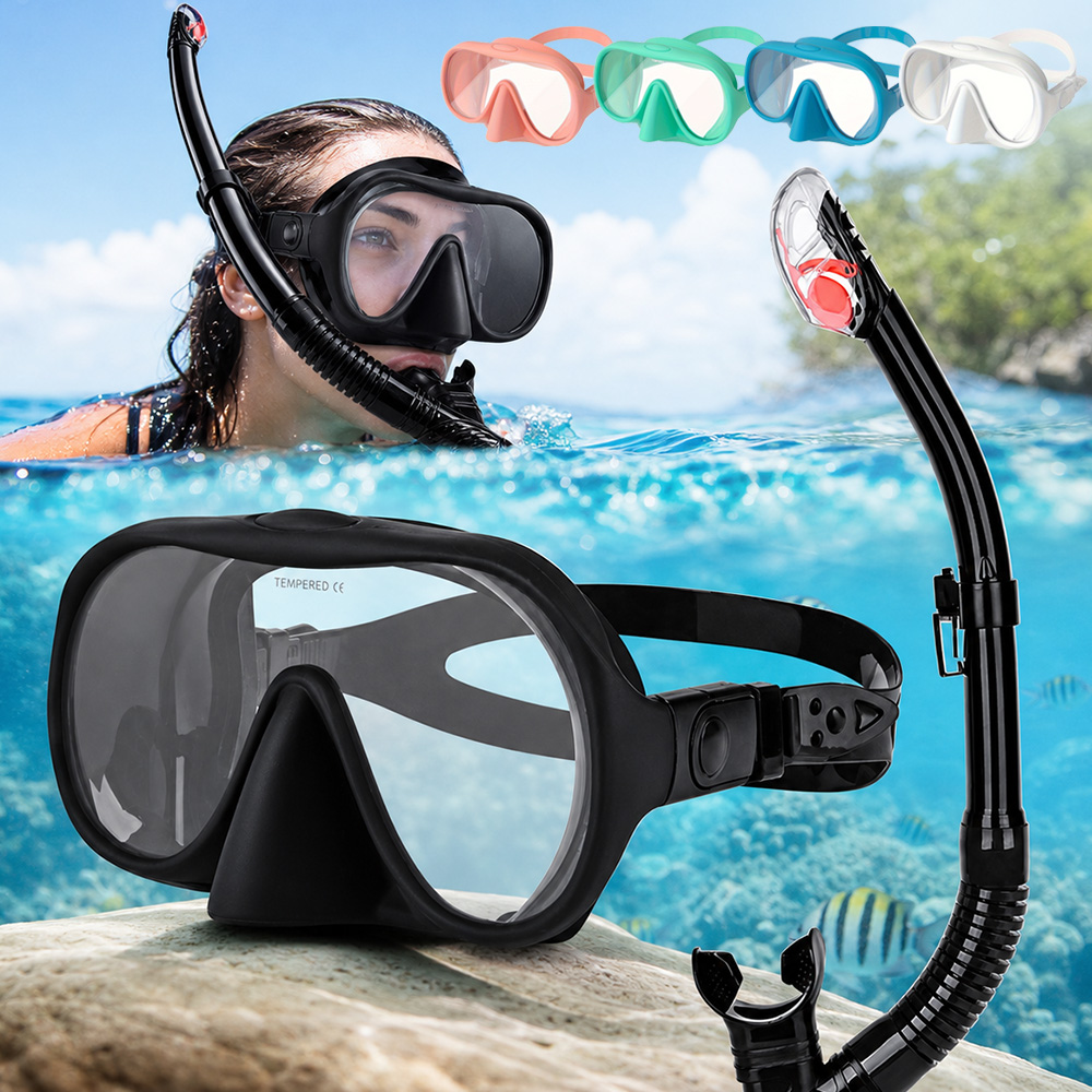 Adult Snorkel Set Semi Dry Sno - Snorkel Set recension och pris